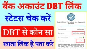 Bank Account DBT Link Status Check