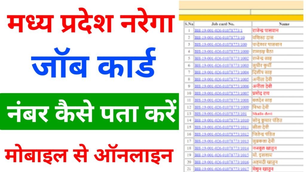 MP Nrega job card list