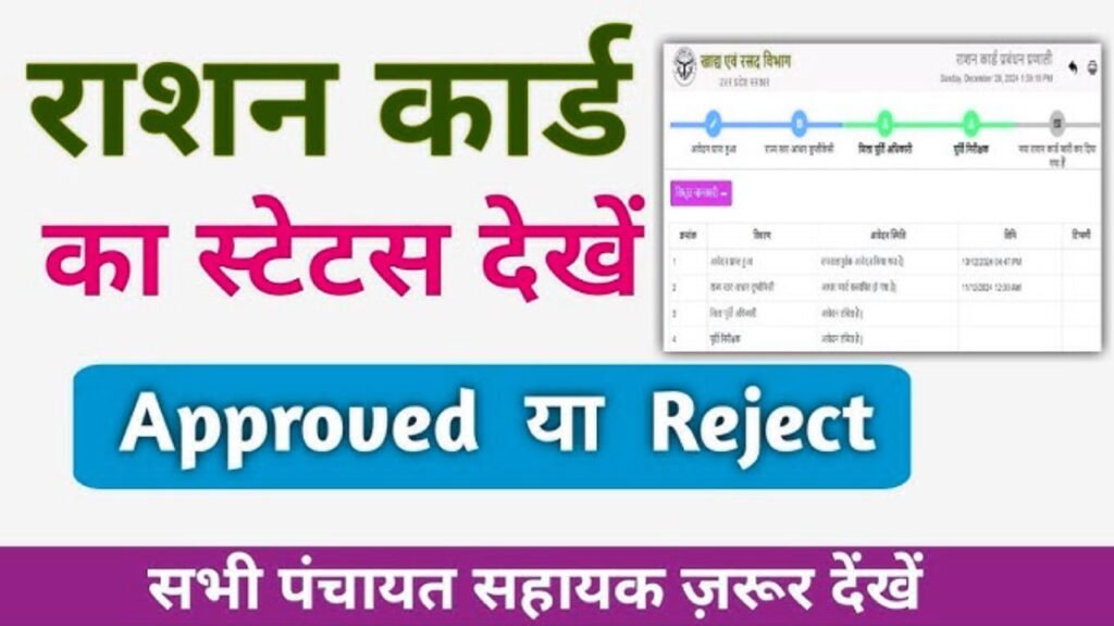 ration card status kaise check kare