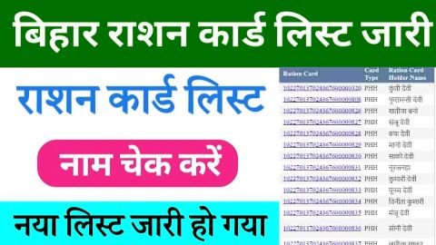 Check Ration Card List Bihar