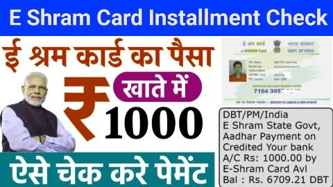 E Shram Card Installment Check